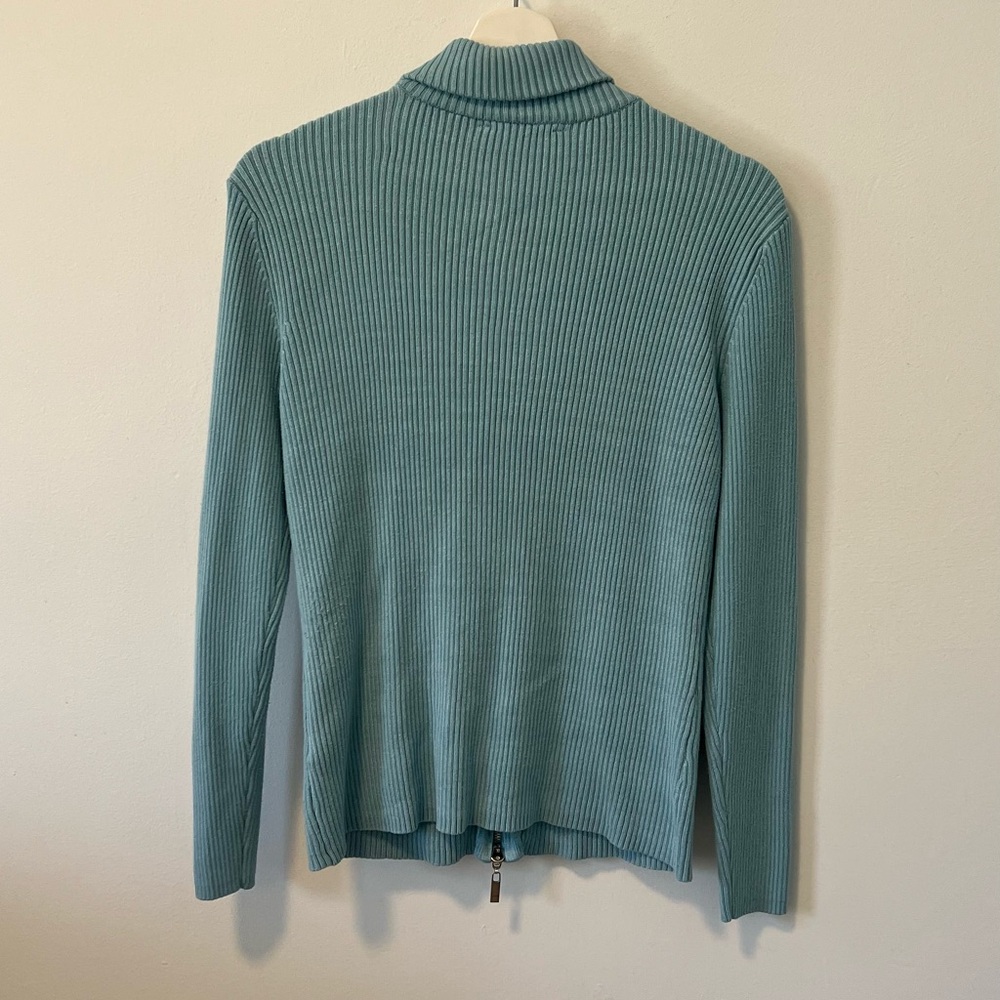 Boston Proper Ribbed Full Zip Cardigan - Picture 5 of 10